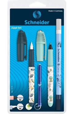 Set stilou verde inchis + roller Zippi + pic Corry + 2 rezerve