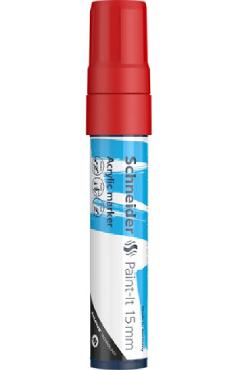 Marker cu vopsea acrilica. Rosu