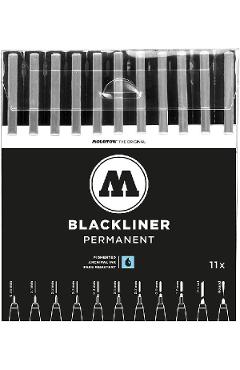 Set permanent blackliner. 11 bucati