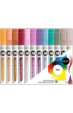 Set Brush Pen. Aqua Color Basic 2