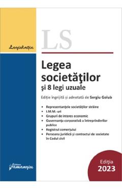 Legea societatilor si 8 legi uzuale act.15 februarie 2023
