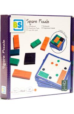 Square Puzzle. Joc de logica din lemn