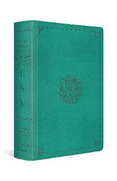 ESV Study Bible (Trutone, Turquoise, Emblem Design) -