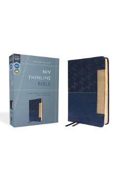 Niv, Thinline Bible, Leathersoft, Blue, Red Letter, Comfort Print - Zondervan
