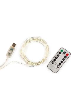 Instalatie decorativa. Silver String Lights Extra Long