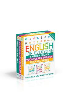 English for Everyone English Idioms, Vocabulary Builder, Phrasal Verbs 3 Book Box Set - Dk