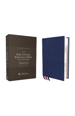 Niv, Journal the Word Bible, Double-Column, Cloth Over Board, Navy Floral, Red Letter, Comfort Print: Reflect, Take Notes, or Create Art Next to Your - Zondervan