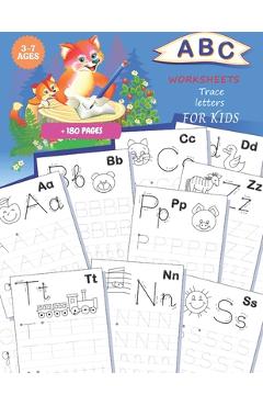 ABC Worksheets: TRACE LETTERS FOR KIDS 3-7 AGES: Practice for Kids with Pen Control, Line Tracing, Fun Book to Practice Writing, Trace - Faiz Azs