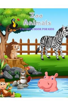 Zoo Animals - Coloring Book: 100 Coloring Pages For Kids Ages 4-8 - Fiona Abbott