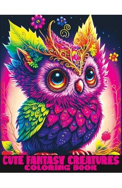 Cute Fantasy Creatures Coloring Book: Adorable Animals to Color with Magical Creatures and Imaginary Worlds - Tone Temptress