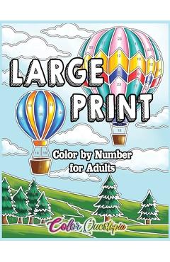 Large Print Color by Number for Adults: Coloring Book Volume 2 - A Variety of Simple, Easy Designs for Relaxation - Color Questopia