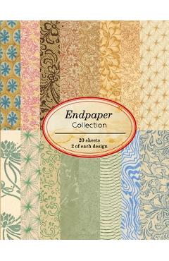 Endpaper Collection: 20 sheets of vintage endpapers for bookbinding and other paper crafting projects - Ilopa Journals