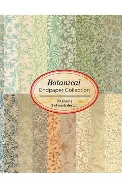 Botanical Endpaper Collection: 20 sheets of vintage endpapers for bookbinding and other paper crafting projects - Ilopa Journals