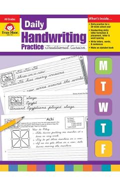 Daily Handwriting Practice: Traditional Cursive, Kindergarten - Grade 6 Teacher Edition - Evan-moor Corporation