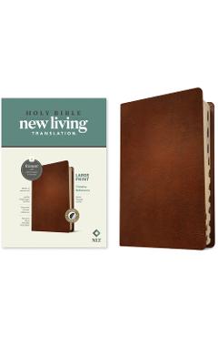 NLT Large Print Thinline Reference Bible, Filament-Enabled Edition (Red Letter, Genuine Leather, Brown, Indexed) - Tyndale