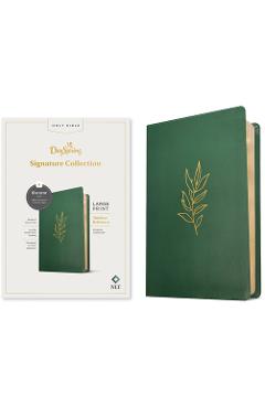 NLT Large Print Thinline Reference Bible, Filament-Enabled Edition (Red Letter, Leatherlike, Evergreen): Dayspring Signature Collection - Tyndale