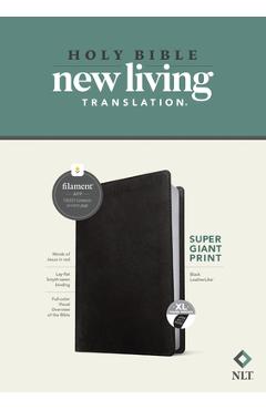 NLT Super Giant Print Bible, Filament-Enabled Edition (Red Letter, Leatherlike, Black, Indexed) - Tyndale