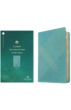 NLT Student Life Application Study Bible, Filament-Enabled Edition (Red Letter, Leatherlike, Teal Blue Striped) - Tyndale