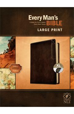 Every Man\'s Bible Nlt, Large Print, Deluxe Explorer Edition (Leatherlike, Rustic Brown, Indexed) - Tyndale