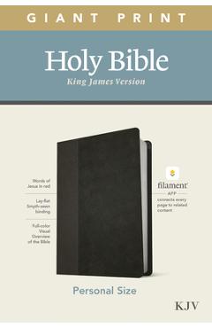 Kjv personal size giant print bible, filament enabled edition (leatherlike, black/onyx) - tyndale