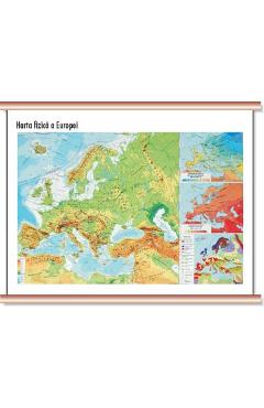 Europa – Harta fizica Cartographia 1:40 000 000 000