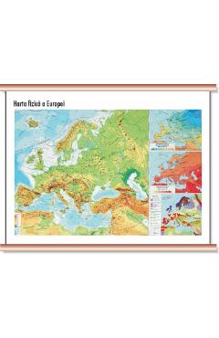 Europa - Harta fizica Cartographia 1:40 000 000 - CARTOGRAPHIA