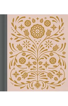 ESV Journaling Study Bible (Cloth Over Board, Blush/Ochre, Floral Design) -