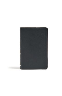 CSB Personal Size Bible, Black Genuine Leather - Csb Bibles By Holman