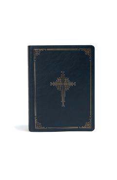 CSB Ancient Faith Study Bible, Navy Leathertouch: Black Letter, Church Fathers, Study Notes and Commentary, Ribbon Marker, Sewn Binding, Easy-To-Read - Csb Bibles By Holman