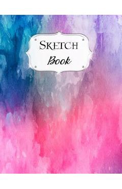 Sketch Book: Watercolor Sketchbook Scetchpad for Drawing or Doodling Notebook Pad for Creative Artists #6 Pink Blue Purple - Avenue J. Artist Series