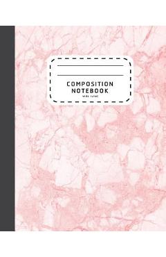 Composition notebook: pink marble wide ruled composition notebook - notebook for school - shabibuz huncle