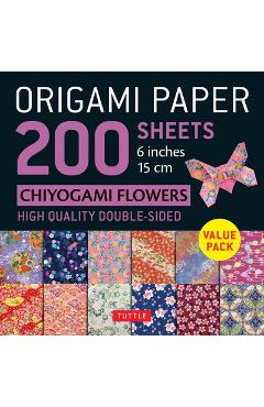 Origami Paper 200 Sheets Chiyogami Flowers 6 (15 CM): Tuttle Origami Paper: Double Sided Origami Sheets Printed with 12 Different Designs (Instruction - Tuttle Studio