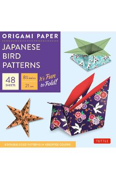 Origami Paper - Japanese Bird Patterns - 8 1/4 - 48 Sheets: Tuttle Origami Paper: Origami Sheets Printed with 8 Different Designs: Instructions for 7 - Tuttle Studio