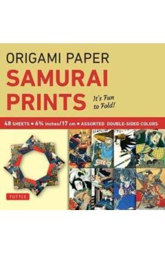 Origami Paper - Samurai Prints - Small 6 3/4 - 48 Sheets: Tuttle Origami Paper: Origami Sheets Printed with 8 Different Designs: Instructions for 6 Pr - Tuttle Studio