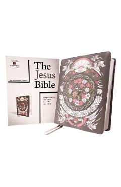 The Jesus Bible Artist Edition, Niv, Leathersoft, Gray Floral, Comfort Print - Passion Publishing