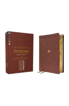 Nkjv, Thompson Chain-Reference Bible, Large Print, Leathersoft, Brown, Red Letter, Comfort Print - Frank Charles Thompson