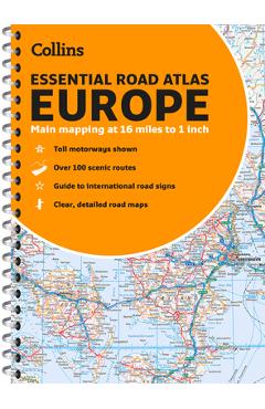 Collins Essential Road Atlas Europe - Collins Maps