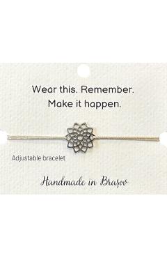 Bratara: Wear this. Remember. Make it happen - Floare nufar