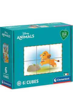 Puzzle 6 cuburi. Disney Animals