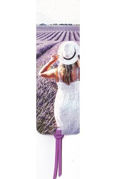 Semn de carte accesorizat snur. Lost in purple