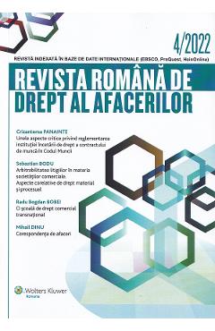 Revista Romana de drept al afacerilor Nr.4/2022 libris.ro imagine 2022 cartile.ro