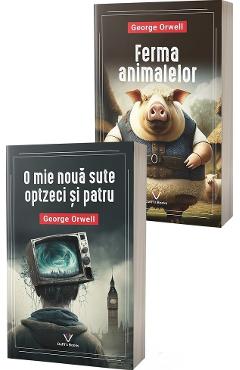 Pachet 2 carti: ferma animalelor + o mie noua sute optzeci si patru - george orwell