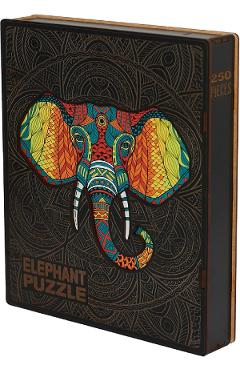 Puzzle 250 din lemn: Elefant
