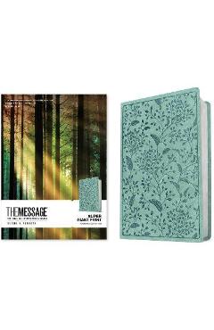 The message super giant print (leather-look, teal berries) - eugene h. peterson