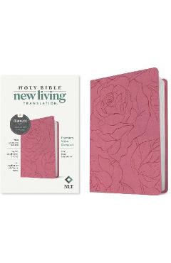 NLT Premium Value Compact Bible, Filament-Enabled Edition (Leatherlike, Pink Rose) - Tyndale