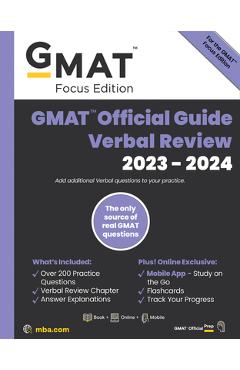 GMAT Official Guide Verbal Review 2023-2024: Book + Online Question Bank - Gmac (graduate Management Admission Coun