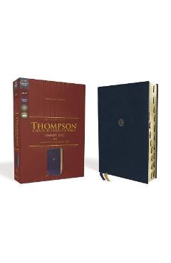Nkjv, Thompson Chain-Reference Bible, Handy Size, Leathersoft, Navy, Red Letter, Thumb Indexed, Comfort Print - Frank Charles Thompson