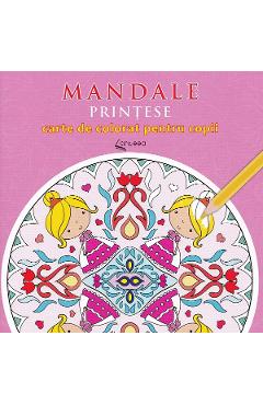 Mandale printese - Carte de colorat pentru copii
