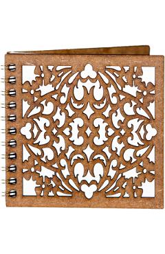 Agenda din lemn: Model filigranat