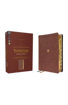 Nkjv, Thompson Chain-Reference Bible, Large Print, Leathersoft, Brown, Red Letter, Thumb Indexed, Comfort Print - Frank Charles Thompson